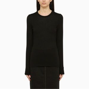 WARDROBE.NYC Black Long Sleeve Cotton T-Shirt